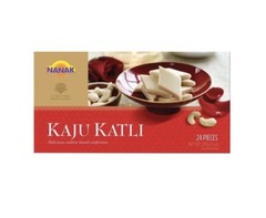 Nanak Kaju Katli Burfi 24 Piece 255 g (9 oz) Goft Box Rakhi, Eid, Holi, Diwali