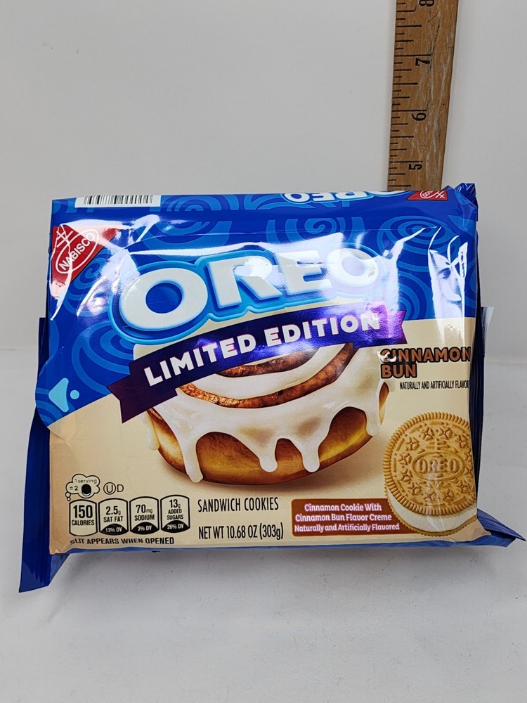 OREO Cinnamon Bun Sandwich Cookies, Limited Edition, 10.68 oz