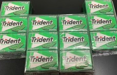 4 Boxes Trident Spearmint Sugar Free Gum 12 Packs of 14 Pieces BULK