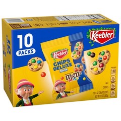 Keebler Chips Deluxe Minis Made with M&M’s, Chocolate Chip Cookies, 1oz, 10ct