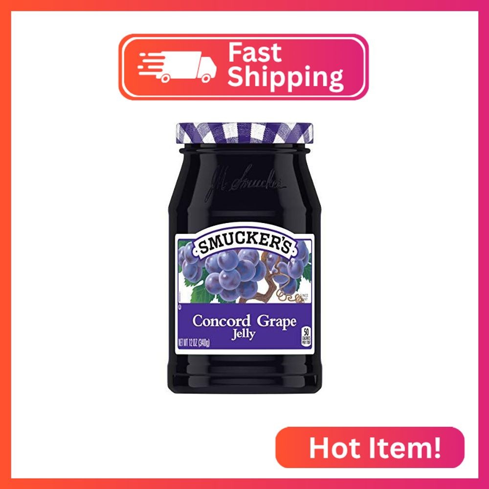 Smucker’s Concord Grape Jelly, 12 Ounces (Pack of 6)
