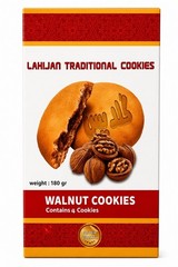 Lahijan Persian Traditional Walnut Cookies 180g Contains 4 Cookies
