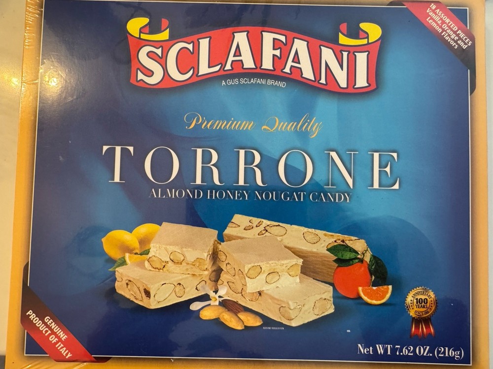 Torrone Nougat Candy, 18 Assorted Pieces (Scalfani) NET WT 7.62 216G