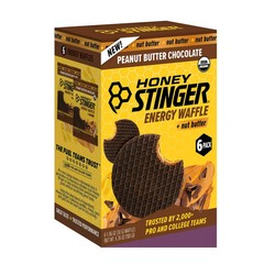 Honey Stinger Organic Energy Waffle Snack Peanut Butter Chocolat 1.06 oz 6 Count