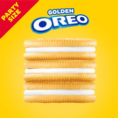 OREO Golden Sandwich Cookies, Party Size, 24.16 oz