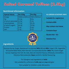 Bulk Salted Caramel Toffees 88.18 Oz – Chewy Butter Toffee Candy, English Sweets
