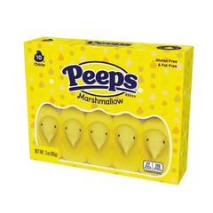 PEEPS Easter Marshmallow Chicks Candy 10 Count Yellow Gluten Free 3 Oz Pack