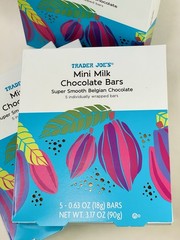 Trader Joe’s Mini Milk Chocolate Bars 100 Calories 4 PACKS Each 3.17 oz