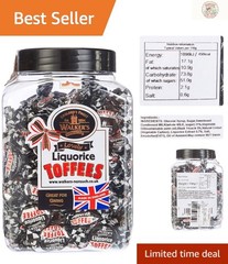 44.09 Oz Handcrafted British Liquorice Toffees with Rich Flavor & No Additives