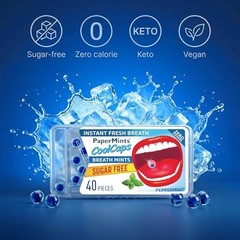 Coolcaps Liquid Burst Breath Mints – Sugar Free, Peppermint Flavor, 160 Total –
