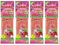 4 HARIBO SOUR SPAGHETTI Strawberry Flavor Gummi Candies 200g 7.05oz
