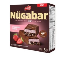 3 Boxes Of Leclerc Nugabar Strawberry Sundae Flavor 5 per Box 175g Each