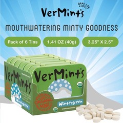 Organic Breath Mints Wintergreen – Real Long-Lasting Refreshment, Travel Size…