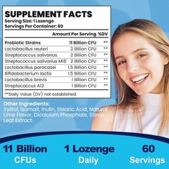 Oral Probiotics for Mouth Bad Breath for Adults 11 Billion CFU Best Breath Oral