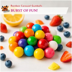 ASSORTED GUMBALLS 0.5in ~ fruity, vibrant, chewy ~ 5LB – 80OZ ~ BEST PRICE