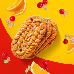 Breakfast Bars Biscuits, Cranberry Orange, 8 Packs (4 Biscuits per Pack)