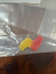 Rare Sour Patch Kid Factory error red and yellow lightning bolt