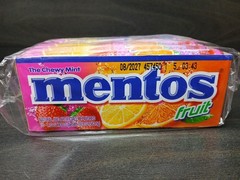 Mentos Chewy Mint Candy Roll, Fruit 14 Count (Pack of 15), Multicolor