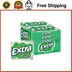EXTRA Spearmint Sugarfree Chewing Gum, 15 Pieces (Pack of 10)