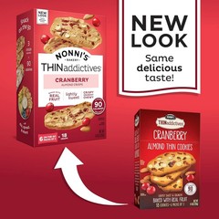 Nonni’s, Cranberry Thin addictives, 4.4 Ounce 1-Pack (4.4 Ounces)