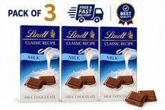 Lindt Classic Recipe Milk Chocolate Candy Bar 4.4 Oz Gourmet 3 Pack