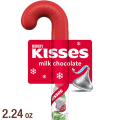 5 Pack Hershey’s Kisses Milk Chocolate Christmas Candy, Plastic Cane 2.24 oz