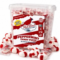 Soft Peppermint Puffs Candy – Gluten-Free, No Artificial Dyes, 52 oz Tub for Gif