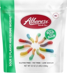 World’s Best Sour Gummy Worms | 32oz Bag of 12 Flavorful Gluten-Free Treats