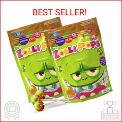 Zollipops Caramel & Green Apple, 10.4oz, Sugar-free, Allergy-free, Vegan, KETO &