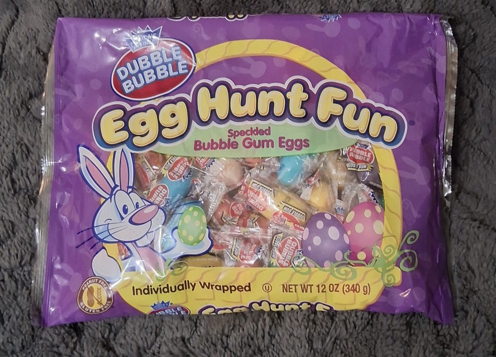 Dubble Bubble Egg Hunt Fun Speckled Bubble Gum Eggs Assorted Flavor 12oz Bag