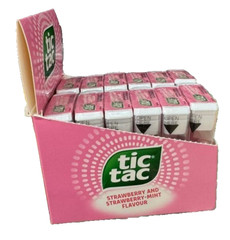 Tic Tac Strawberry & Strawberry-Mint Flavour Candies 14.5g T30 12 Pcs – 1 Box