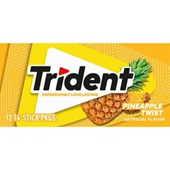 Trident Pineapple Twist Sugar Free Gum 12 Packs 14 Pieces Total 168 Sugarless…