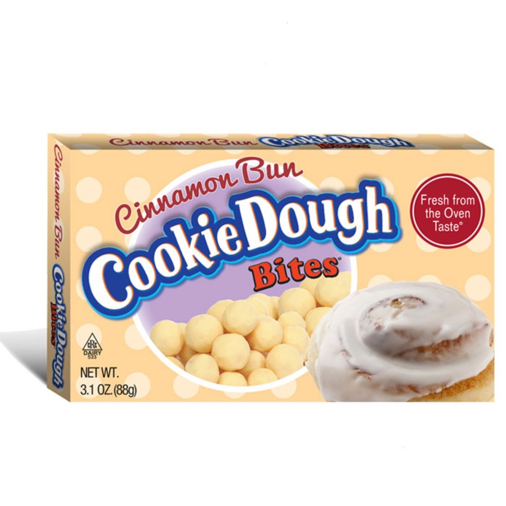 12x Cookie Dough Bites Fresh Cinnamon Bun Theater Box 3.1oz