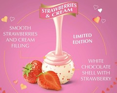 Lindt LINDOR WHITE TRUFFLE STRAWBERRY CREAM CHOCOLATE LIMITED BULK BAG VALUE NOW