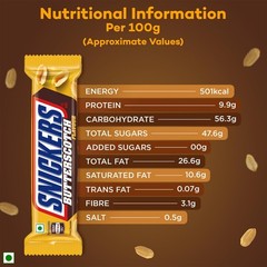 Snickers Butterscotch Flavour Chocolate Bar 40 Gram, Pack Of 6 chocolate Bars
