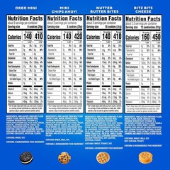 OREO, CHIPS AHOY!, Nutter Butter Bites Snacks/-
