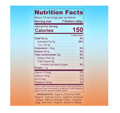 2 pack Ava Organics Mango Coconut Crispy Rollers, 14.1 oz. FREE shipping