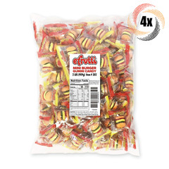 4x Bulk Bags Efrutti Mini Burger Gummi Candy | 101 Packs Per Bag | 2LB