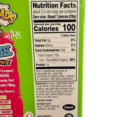 Warheads Ooze Chewz Gummi Candy Chews 3.5 Ounce Theater Box 12 Count Box BB 0426