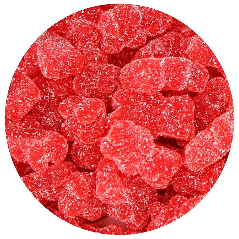 Red Gummy Bears Sugared, Red Candy Cherry Flavored, The Hampton Popcorn &…