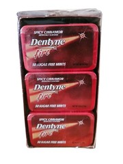 9-pack of 50 Dentyne Fire Spicy Cinnamon Sugar Free Mints New Sealed