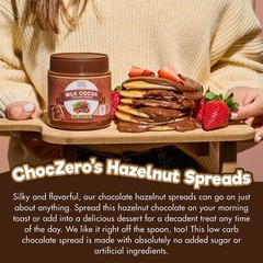 Keto Milk Chocolate Hazelnut Dessert Spread – Gluten Free, High Fiber, 12 oz