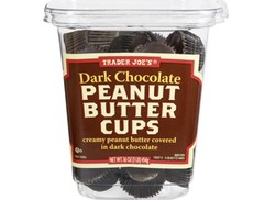 2 Pack Trader Joe’s Dark Chocolate Peanut Butter Cups 16 oz each container