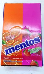 Mentos Strawberry FlavorCandy Stick Pack BreathMints Pack Of 18 + Free Shipping