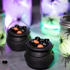 m&m’s BLACK & ORANGE HALLOWEEN MIX 62 OZ Milk Chocolate Candies ~ Pantry Jar!🎃