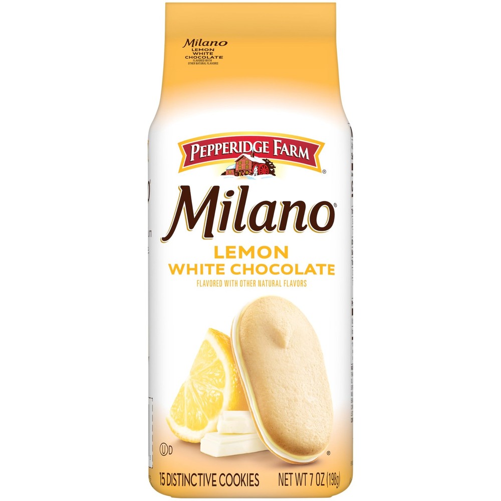 Pepperidge Farm Milano White Chocolate Lemon Flavored 7 Ounce (Pack of 1)
