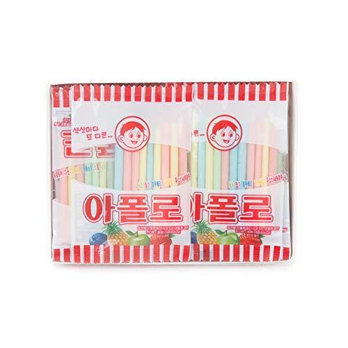 ZEESOON Apollo Straw Korea Candy 10g x 18 packs Old School Childhood Korean …