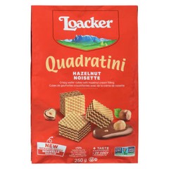 Loacker Quadratini Chocolate Hazelnut Wafer Cookies, 250g/8.75 oz