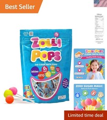 Zollipops Sugar-Free Lollipops – Healthy Cavity-Fighting Candy for Kids 3.1oz