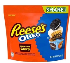 6 Pack~ Reese’s Oreo Milk Chocolate and White Creme Peanut Butter Cups Candy 9OZ